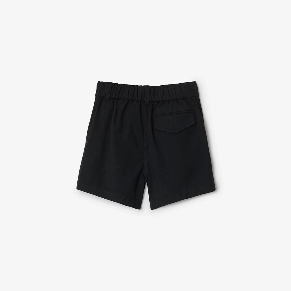 Cotton Shorts in Black | Burberry® Official