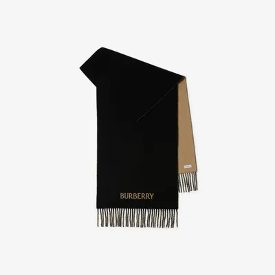 Reversible EKD Cashmere Scarf in /black | Burberry® Official