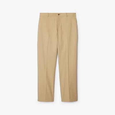 Cotton Chinos in Flax - Men | Burberry® Official