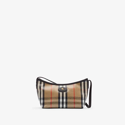 Mini Highlands Shoulder Bag​ in Sand - Women, Cotton, Linen | Burberry® Official