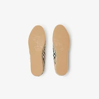 Check Mews Espadrilles​ in Sand - Women, Linen | Burberry® Official