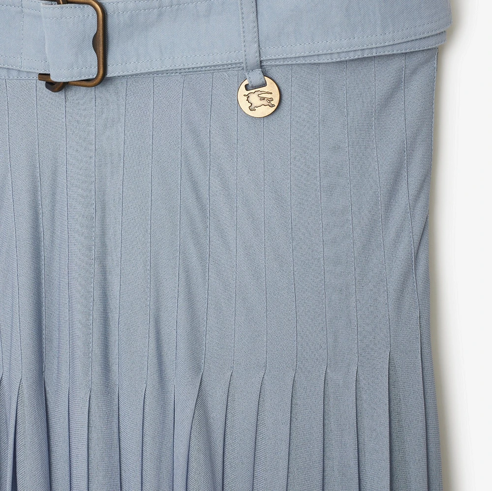 Pleated Crepe Jersey Maxi Skirt in Gale - Women | Burberry® Official
