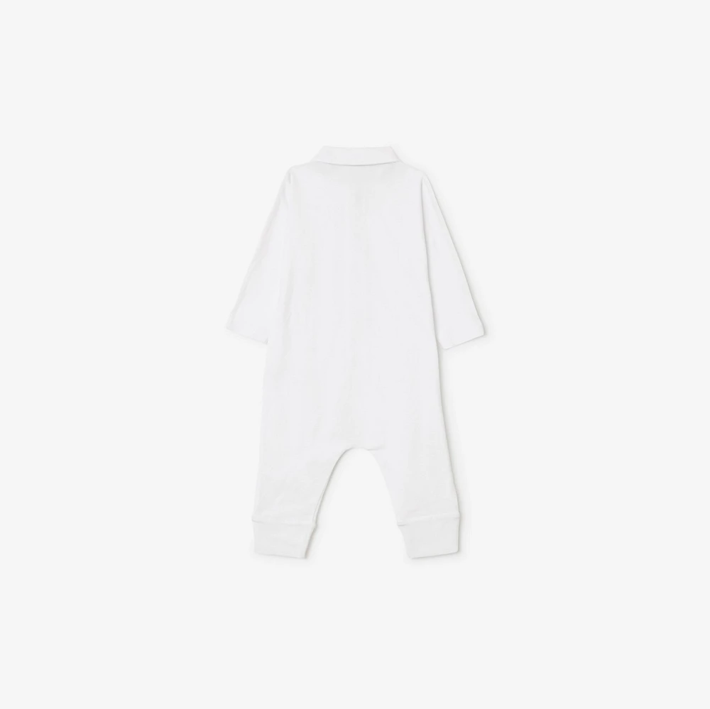 Stretch Cotton Three-piece Baby Gift Set in White - Children | Burberry® Official