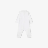 Stretch Cotton Three-piece Baby Gift Set in White - Children | Burberry® Official