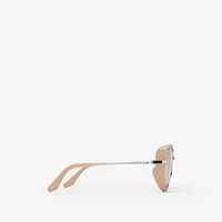 Blinker Pilot Sunglasses​ in Sand | Burberry® Official