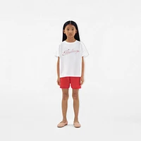Laces Logo Cotton T-shirt in White | Burberry® Official