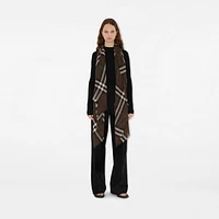 Wide Check Wool Scarf in Snug | Burberry® Official