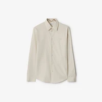 Slim Fit Cotton Shirt in Sail - Men | Burberry® Official