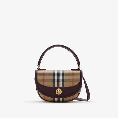 Mini Highlands Bag​ in Sand - Women, Cotton, Linen | Burberry® Official