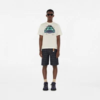 Check Denim Shorts in Indigo blue - Men | Burberry® Official