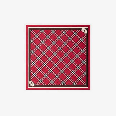 Check Silk Scarf in Post | Burberry® Official