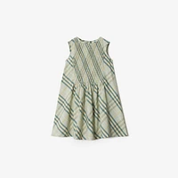 Check Cotton Dress in Breeze | Burberry® Official
