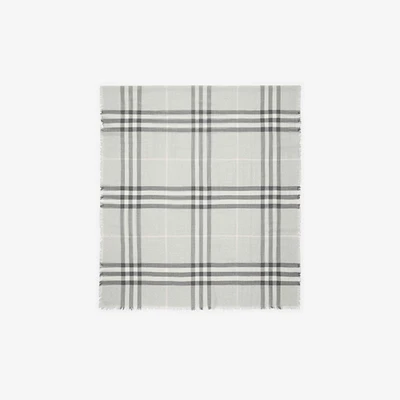 Wide Check Wool Scarf in Mitten | Burberry® Official