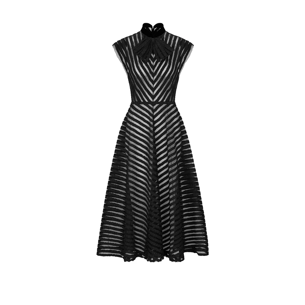 Mid-Length Embroidered Dress