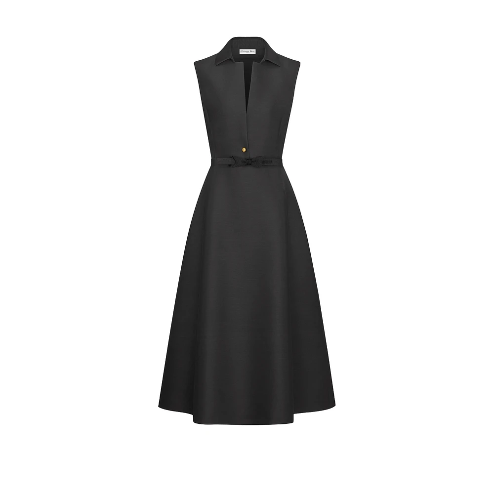 Belted Mid-Length Dress