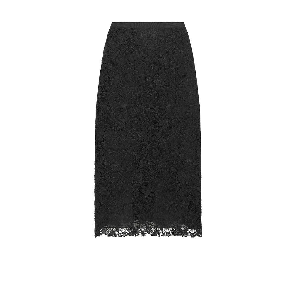 Mid-Length Straight-Cut Skirt