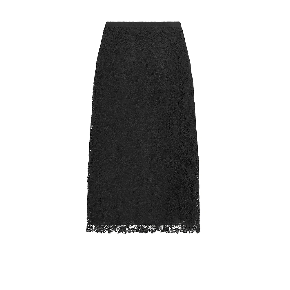 Mid-Length Straight-Cut Skirt