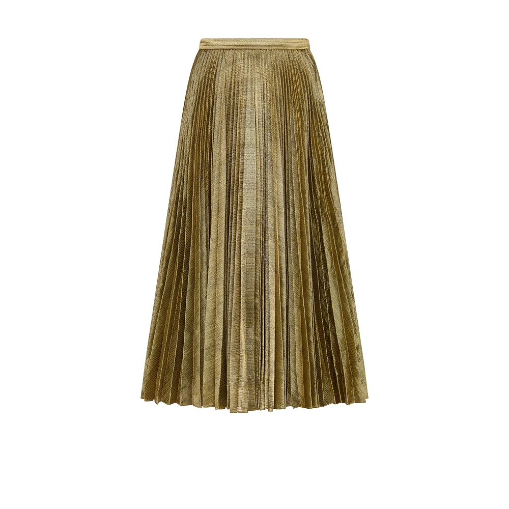 Dior Or Mid-Length Pleated Skirt