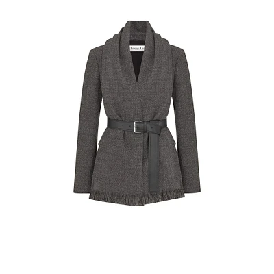 Belted Jacket with Removable Scarf