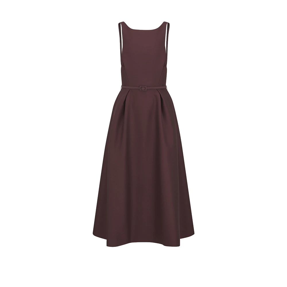 Mid-Length Belted Dress