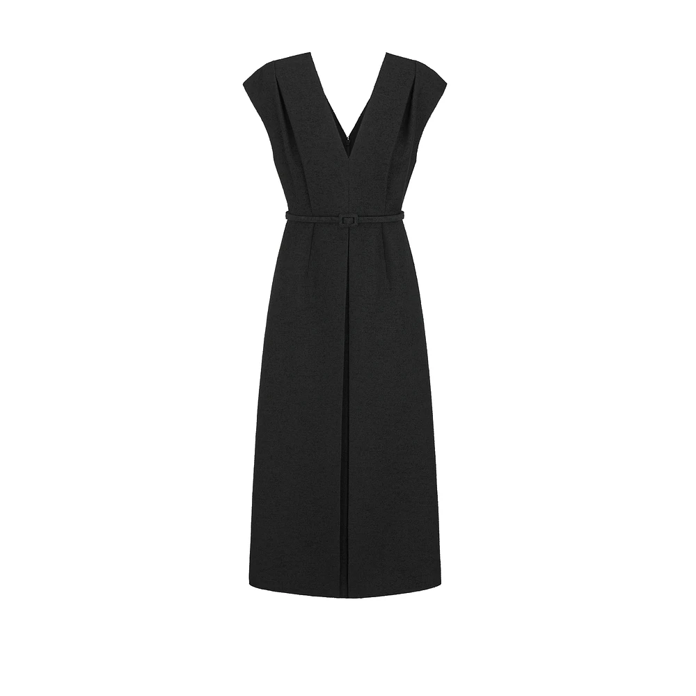 Mid-Length Belted Dress