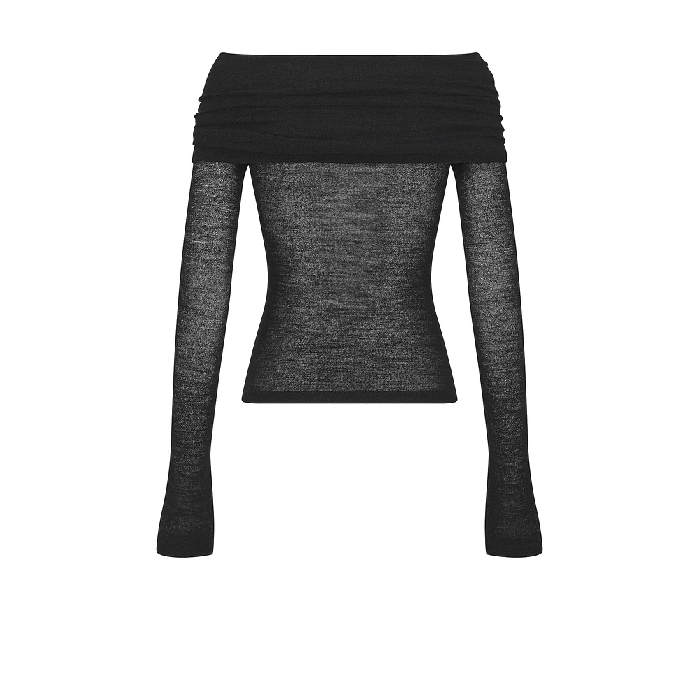 Fitted Draped Sweater