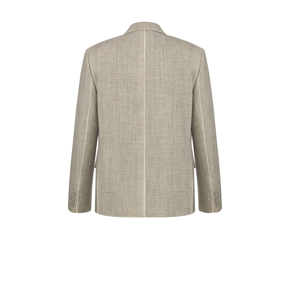 Jacket with Resist-Printed Lines