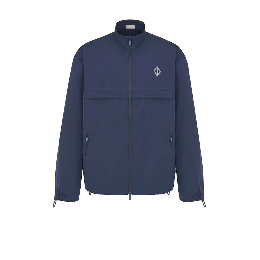 Zipped Shirt with CD Diamond Embroidery