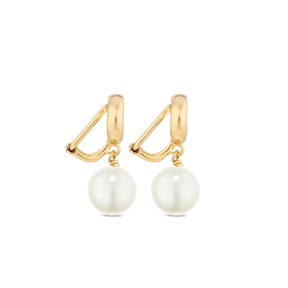 CD Navy Clip-On Earrings