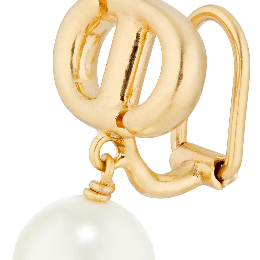 CD Navy Clip-On Earrings