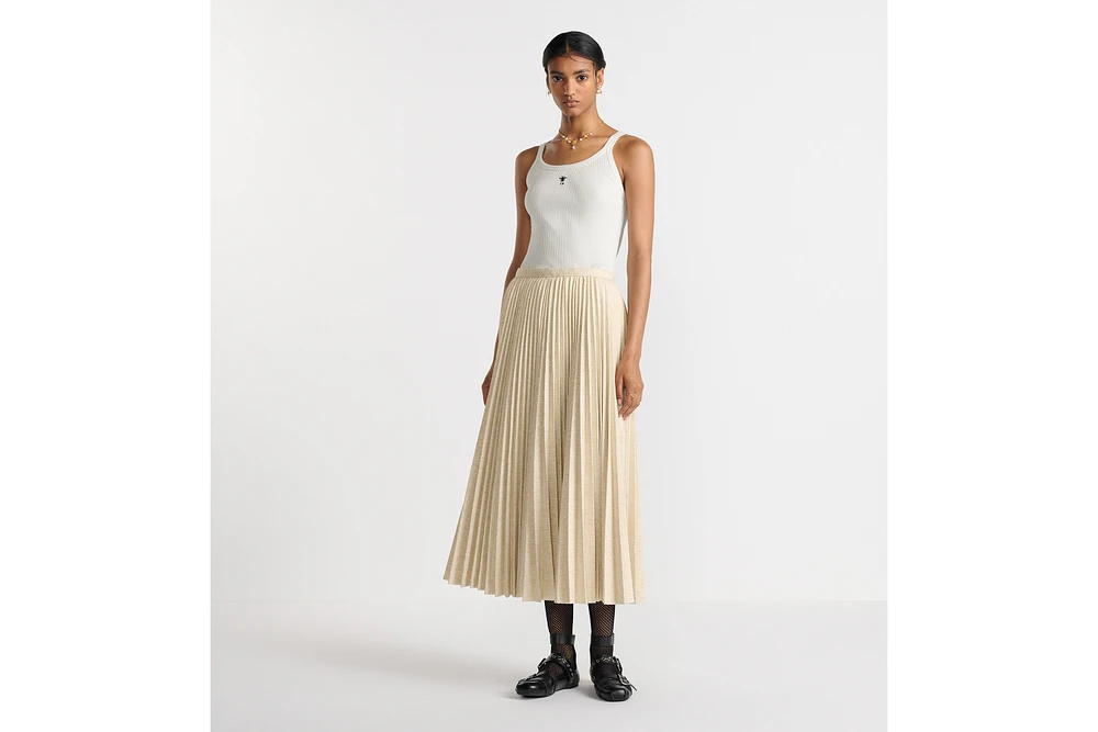 Dior Or Mid-Length Pleated Skirt