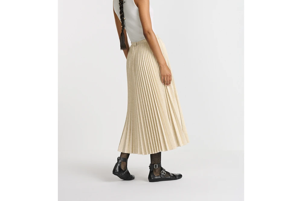 Dior Or Mid-Length Pleated Skirt