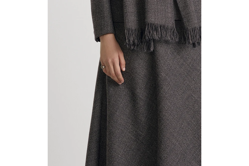 Flared Mid-Length Skirt