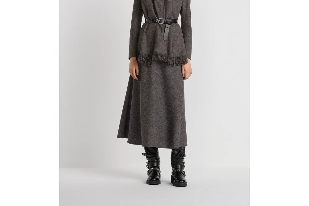 Flared Mid-Length Skirt