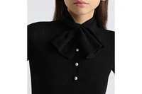 Tied Collar Sweater
