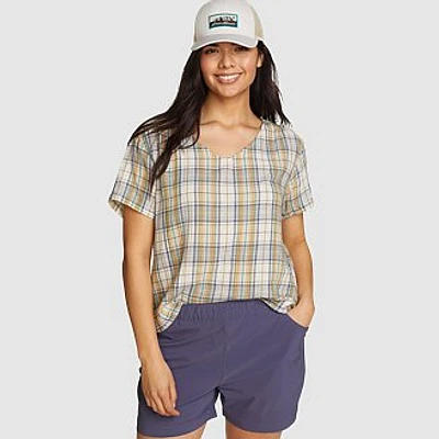 Women's Carry-On Shirred Short-Sleeve Shirt