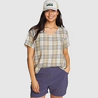 Women's Carry-On Shirred Short-Sleeve Shirt