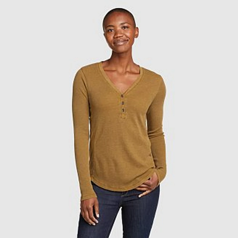 Women's Myriad Thermal-Jersey Mix Henley
