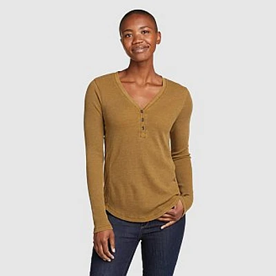 Women's Myriad Thermal-Jersey Mix Henley