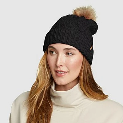 Women's Cabin Faux Fur Pom Beanie
