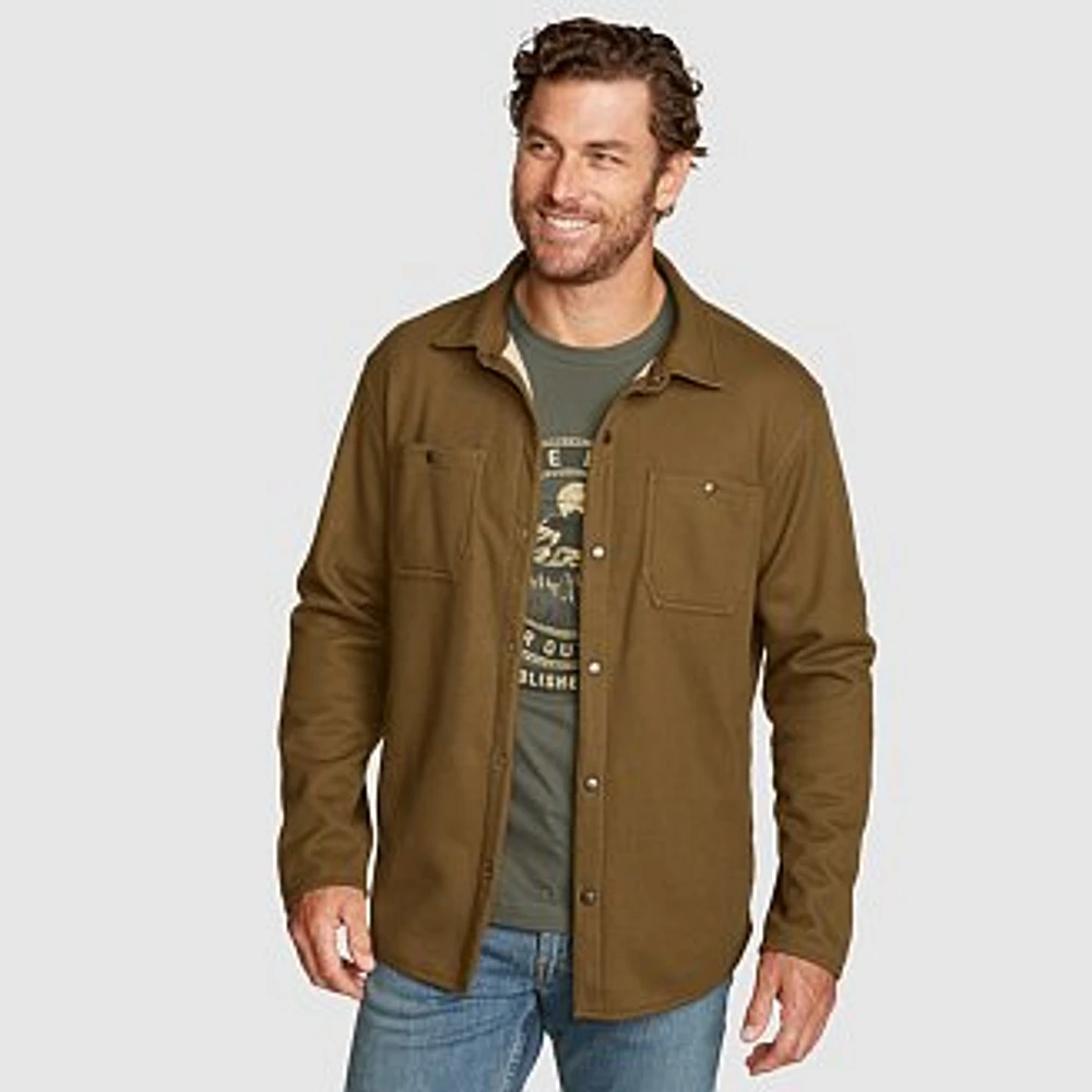 Men's Faux Shearling-Lined Thermal Shirt