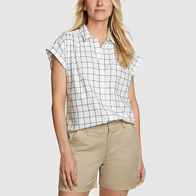 Women's Halcyon Short-Sleeve Shirred Shirt