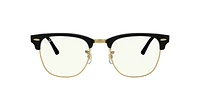 RB3016 Clubmaster Blue-Violet Light Clear