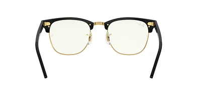 RB3016 Clubmaster Blue-Violet Light Clear