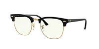 RB3016 Clubmaster Blue-Violet Light Clear