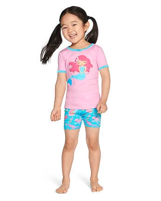 Girls Mermaid Cotton 2-Piece Pajamas - Gymmies
