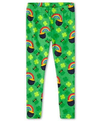 Girls St. Patrick's Day Leggings - Little Leprechaun