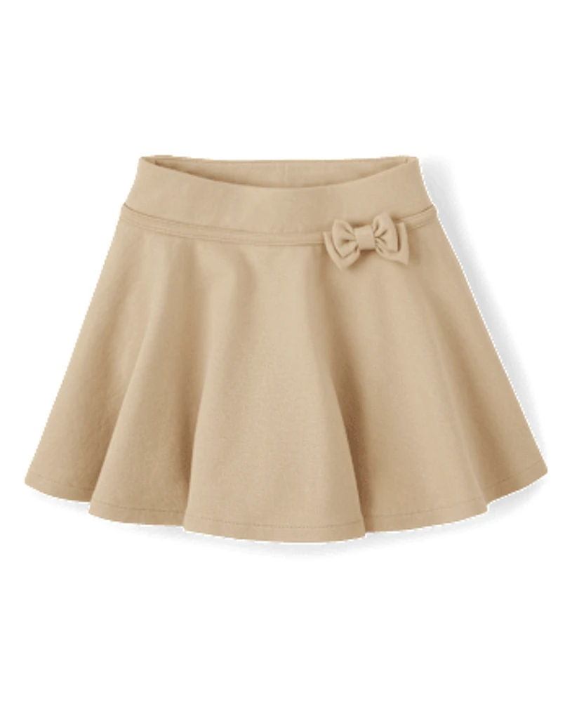 Girls Ponte Bow Skort