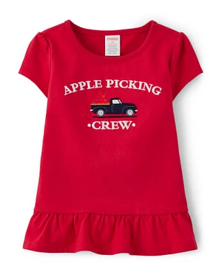 Girls Matching Family Apple Picking Top - Head of the Class