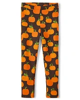 Girls Pumpkin Ponte Jeggings - Perfect
